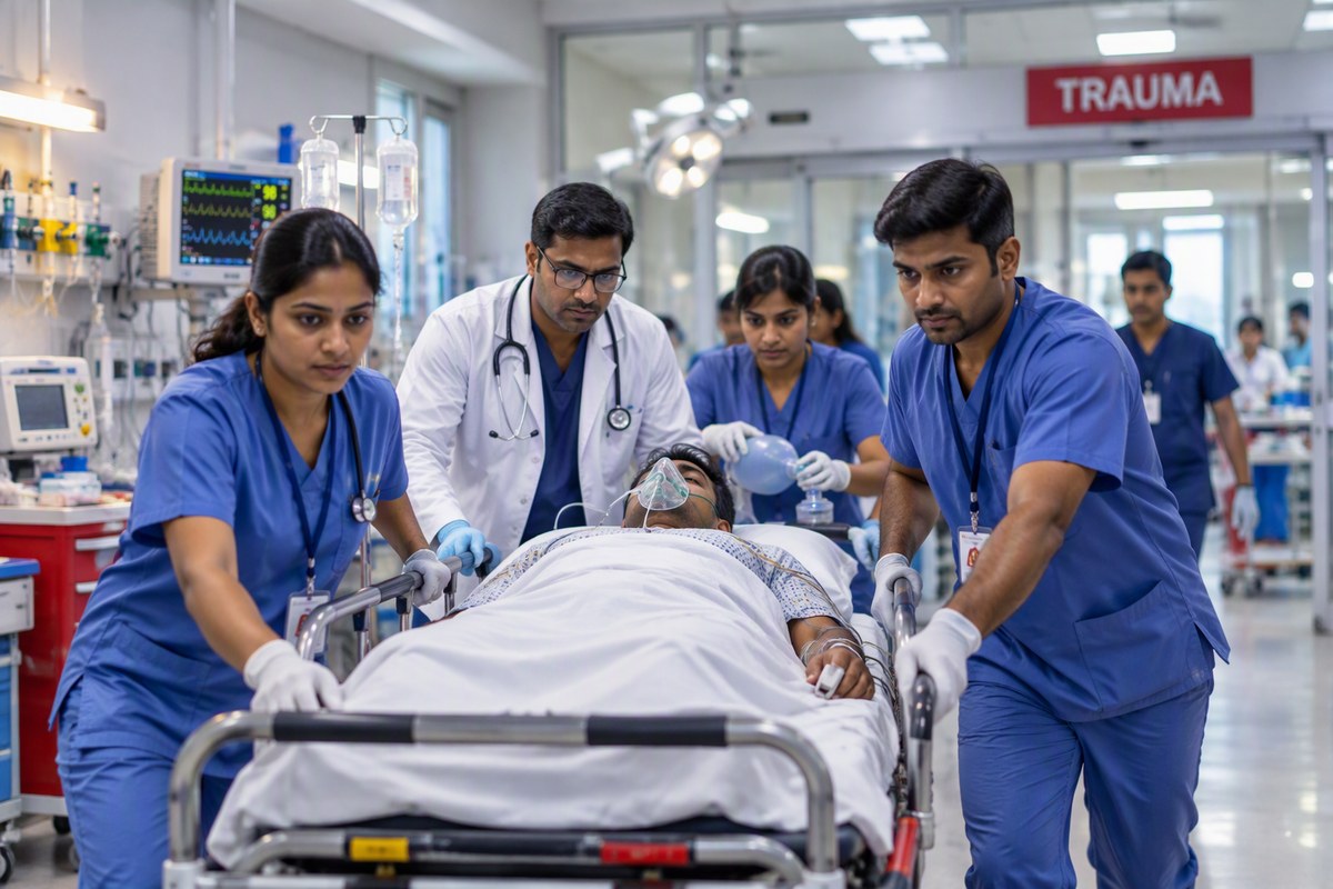 24x7 Emergency and Trauma department at PES University Hospital