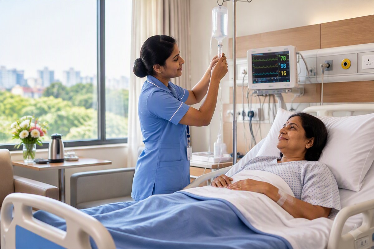 Inpatient rooms and suites at PES Hospitals